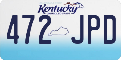 KY license plate 472JPD