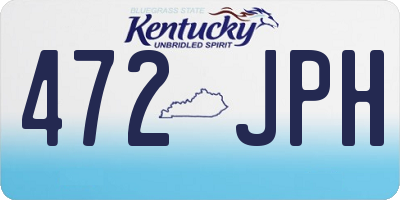 KY license plate 472JPH