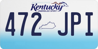 KY license plate 472JPI