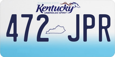 KY license plate 472JPR
