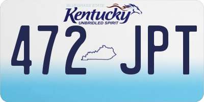 KY license plate 472JPT
