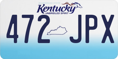 KY license plate 472JPX