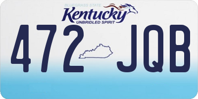 KY license plate 472JQB