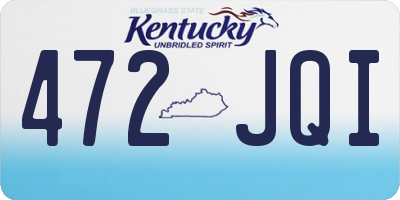 KY license plate 472JQI