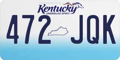 KY license plate 472JQK