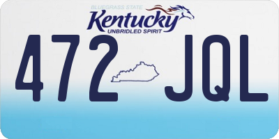 KY license plate 472JQL