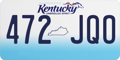 KY license plate 472JQO