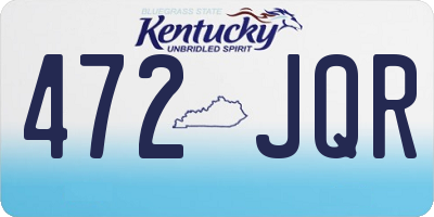 KY license plate 472JQR