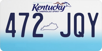 KY license plate 472JQY