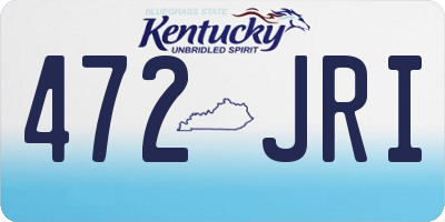 KY license plate 472JRI