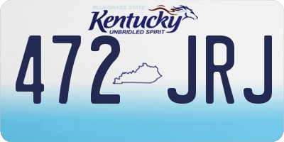 KY license plate 472JRJ