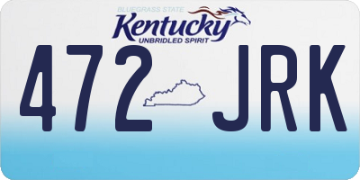 KY license plate 472JRK