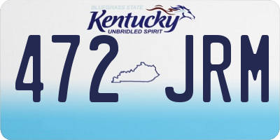 KY license plate 472JRM
