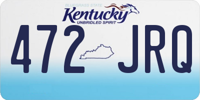 KY license plate 472JRQ