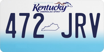 KY license plate 472JRV