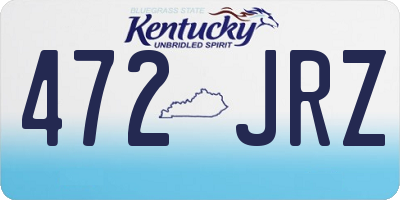KY license plate 472JRZ