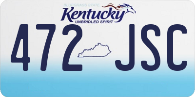 KY license plate 472JSC