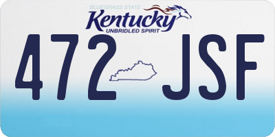 KY license plate 472JSF