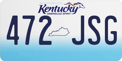 KY license plate 472JSG