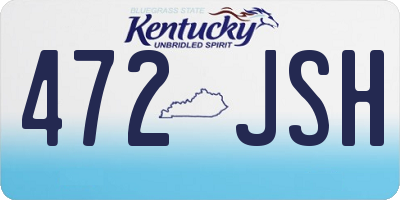KY license plate 472JSH