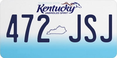 KY license plate 472JSJ