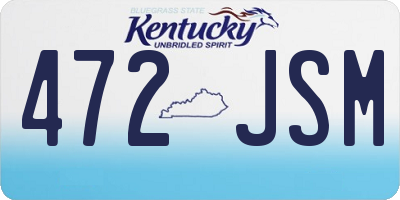 KY license plate 472JSM