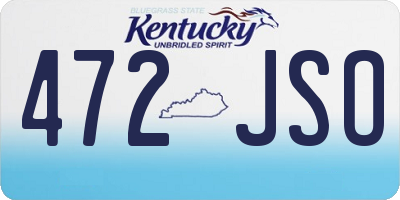 KY license plate 472JSO