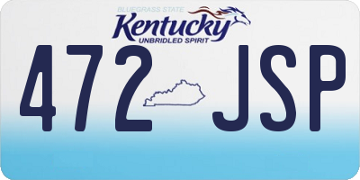 KY license plate 472JSP