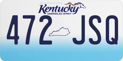 KY license plate 472JSQ