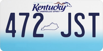 KY license plate 472JST
