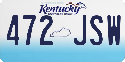 KY license plate 472JSW