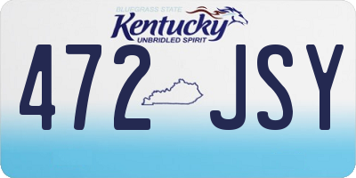 KY license plate 472JSY