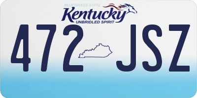 KY license plate 472JSZ