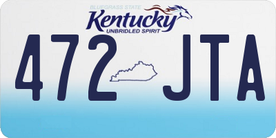 KY license plate 472JTA