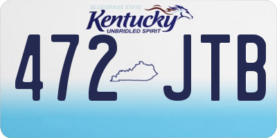 KY license plate 472JTB