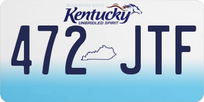 KY license plate 472JTF
