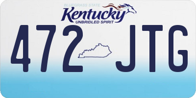 KY license plate 472JTG