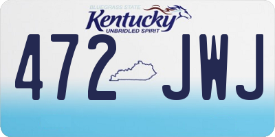 KY license plate 472JWJ