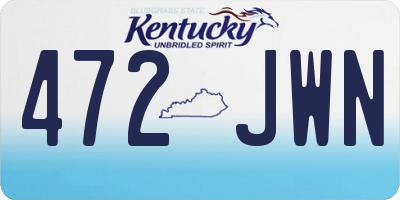 KY license plate 472JWN