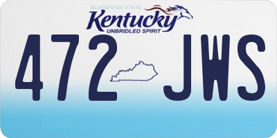 KY license plate 472JWS