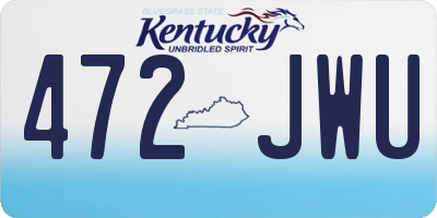 KY license plate 472JWU