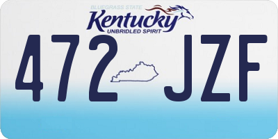 KY license plate 472JZF