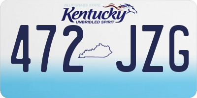 KY license plate 472JZG