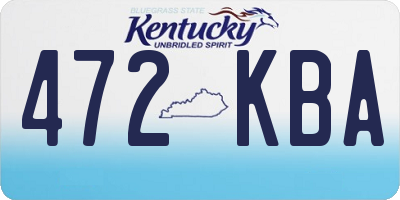 KY license plate 472KBA