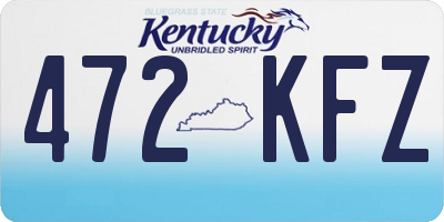 KY license plate 472KFZ