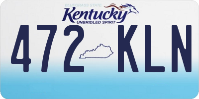 KY license plate 472KLN