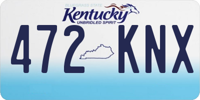 KY license plate 472KNX