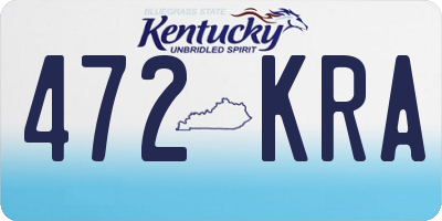 KY license plate 472KRA