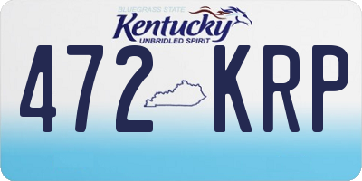 KY license plate 472KRP