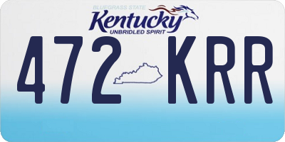 KY license plate 472KRR